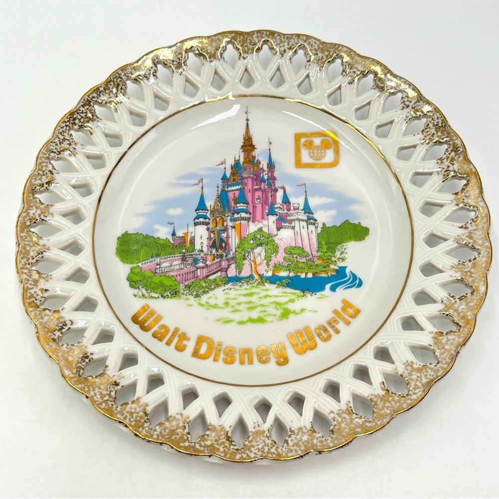 Vintage 1960s Walt Disney World Florida Decorative Travel‎ State Souvenir Plate